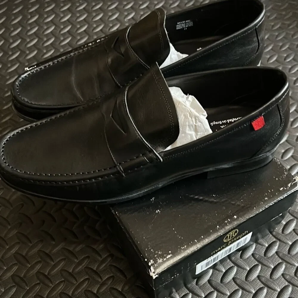 Marc Joseph NY Men's Size 13 Lexington Slip On Loafers Black Napa Leather
